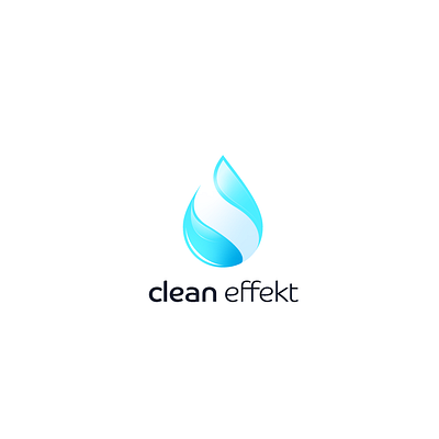 clean effekt logo clean drop effect logo simple water