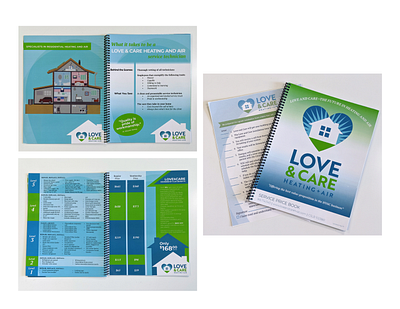 Love & Care Service Book graphic design indesign master pages