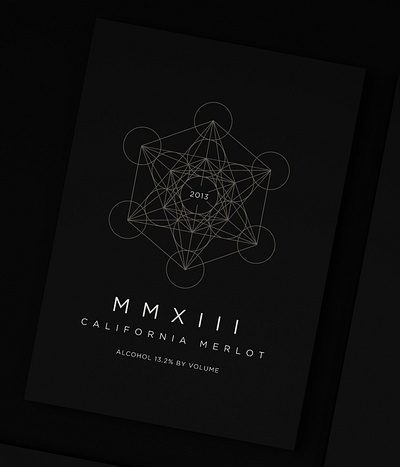 Wine Label Design branding dark design geometric graphic design layout logo minimalist packaging wine label