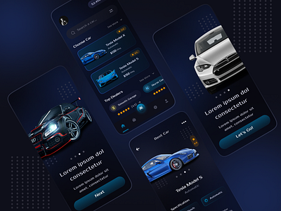 Car Apps UI UX branding design nissanchowdhury ui ux