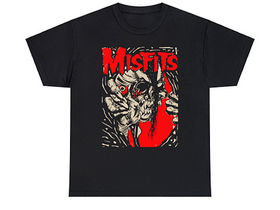 Misfits Vintage Shirt apparel design graphic design illustration misfits misfits punk rock shirt misfits vintage shirt punk rock rock music shirt