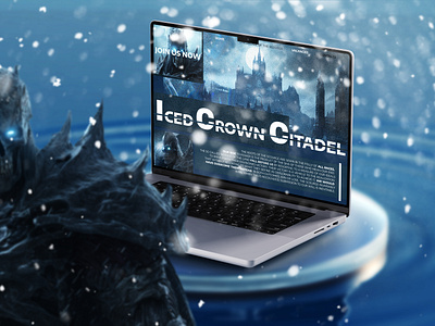 Landing page for Iced Crown Citadel creative project design graphic design landing page ui warcraft web design