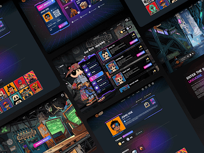 Digital Collectible Hub / Dashboard Game UI Design anime bitcoin blockchain blockchain website crypto dashboard crypto game crypto gaming cyberpunk dashboard ethereum game gaming nft dashboard nft gaming nft ui nft website token website