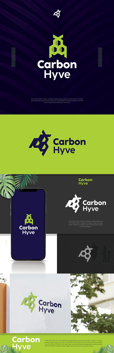 Carbon Hyve best bold branding classic clean creative graphic design logo minimal morden simple strong ui unique