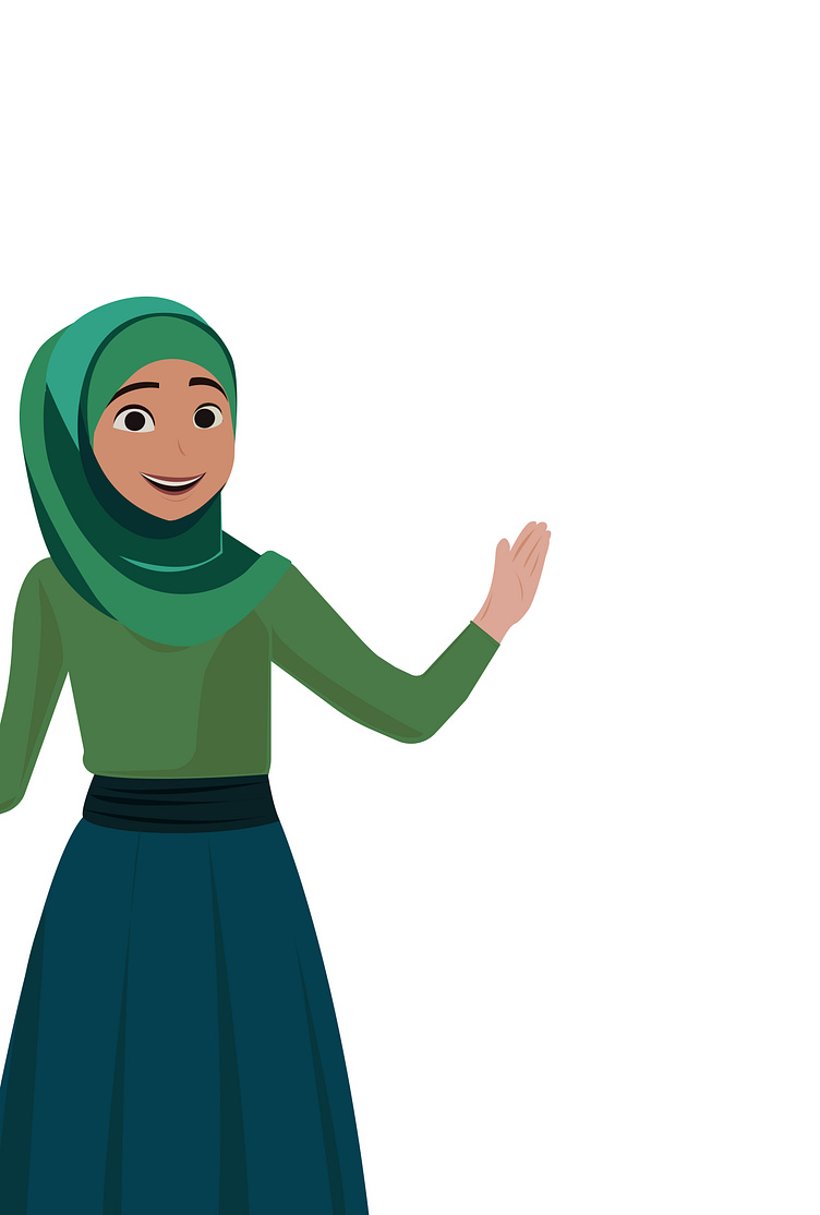 Hijabi girl vector by Famitha M A on Dribbble