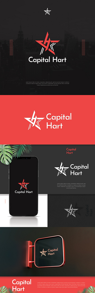 Capital Hart best bold branding classic clean creative graphic design logo minimal morden simple strong ui unique