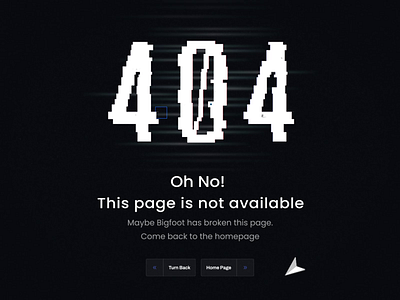 404 - Error Page with SFX and Animation 404 404 error 404 error page 404 page animation error glitch motion motion graphics ui video web design web page website