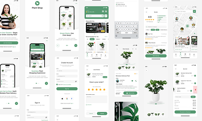 Plant Shop App UI Design | Online Plant Ordering App UI android app app design app developer app ui design figma hire ui ux designer insightlancer ios online plant order plant ordering app plant shop app ui ui design uiux user experience user interface ux ux design