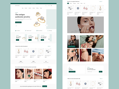 Jewelry - Landing Page clean design ecommerce homepage jewelry jewelry website landing page luxury market minimalist online shop photos product page shop ui user experience userinterface ux webpage website design