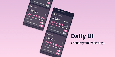Daily UI Challenge #007: Settings alarm calculation dailyui ui
