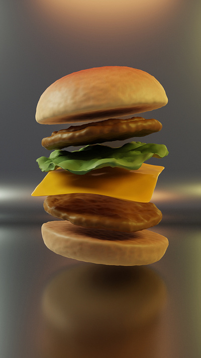 3D Exploration Hamburger Modeling 3d beef burger food food 3d modeling