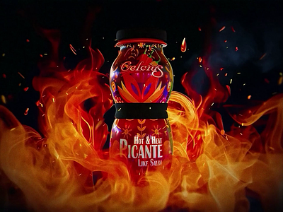 Celcius 🌶️ Hot & Heat Picante Like Salsa 3d branding celcius coffee design graphic design hot illustration picante spice