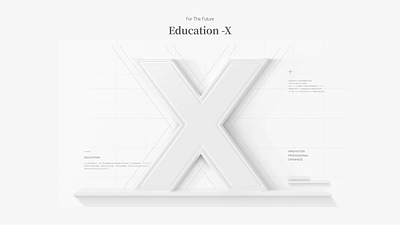 X conception all white branding character future letter logo typography whtie x