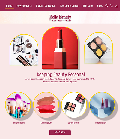 Bella Beauty Makeup beauty industry graphic design ui