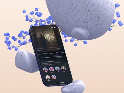 Nova - Audio Chat Screen audio audiochat chat dailui design spaces streaming u ui uid ux uxui web