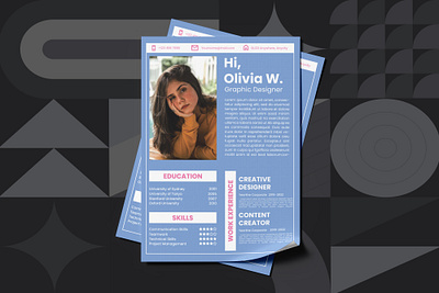 Modern Creative Resume Graphic Template resume template