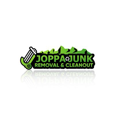 recycling, joppa junk removal and cleanout hauling service logo 3d animation branding graphic design logo motion graphics remove jank logo design ui