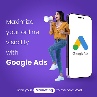 Google Ads Marketing Poster Design ads animation app branding design flyer google ads graphic design illustration lock logo marketing poster social media ui ux vector