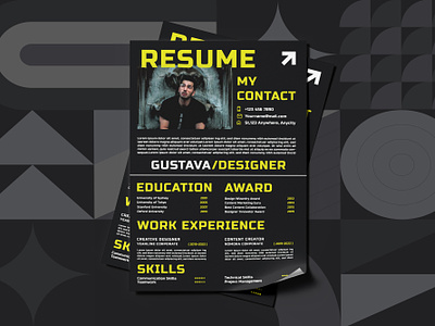 Modern Creative Resume Graphic Template graphic design resume template