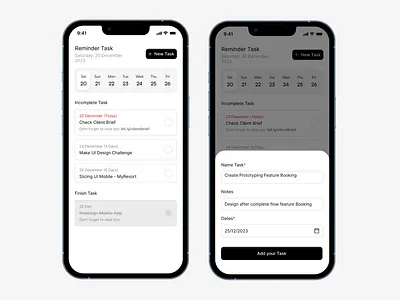 Task Manager Personal - Mobile App button clean cleandesign design mobile mobileapp product productdesign ui ui ux ux