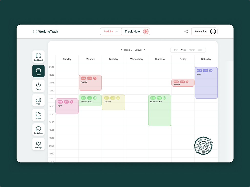 Calendar - UI/UX Design by Robin Drapeau on Dribbble
