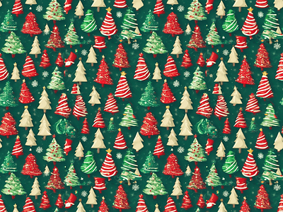 Seamless Christmas Tree Pattern