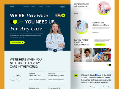 Healthcare website homepage design branding care dental design health logo medical online ui ux