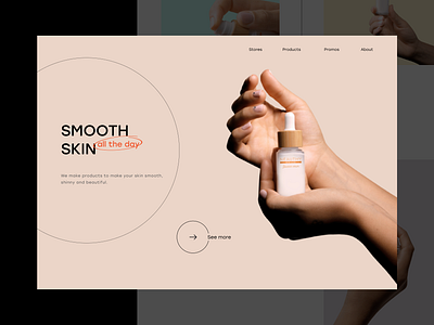 Skincare Beauty Website Design graphic design ui