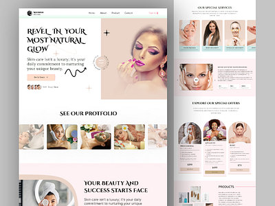 Beauty Skin Care Web Exploration app app design beauty beauty care beauty website beautyshop design ecommerce logo mobile mobile app personal care product page design skin care ui ux web