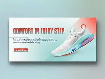 Shoes Web Banner | Shopify Web Banner, Header, Landing Page banner ads branding graphic design landing page shopify slider ui web header wesite design