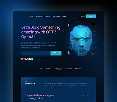 OpenAI Website Landing Page Design branding graphic design ui
