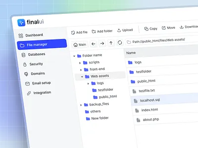 File manager cloud files design system directory dropbox file hosting file manager filemanager folders app saas ui kit