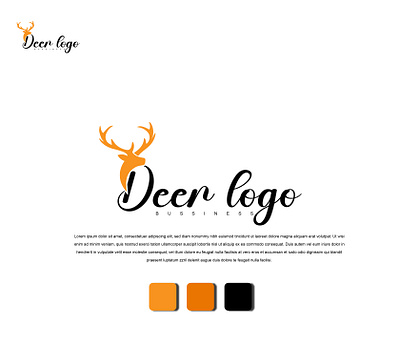 Deer logo design 3d animation branding design graphic design illustration logo logo design motion graphics typography ui ux vector