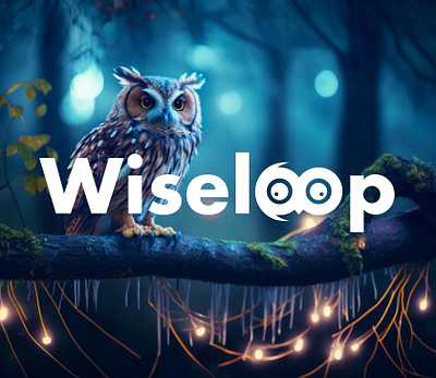 Wiseloop and owl logo design 3d animation branding design graphic design illustration logo logo design motion graphics typography ui ux vector