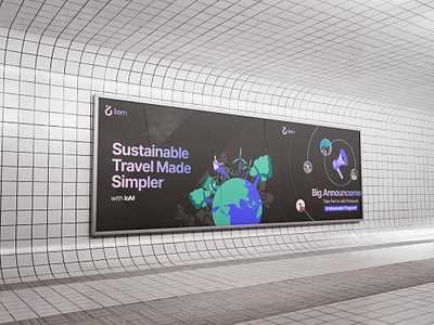 Sustainable travel banner design for IOM web3 green mobility.... banner banner design blockchain brand design branding colourful crypto design graphic design green mobility marketing post post design poster poster design social media sustainable travel vector web3