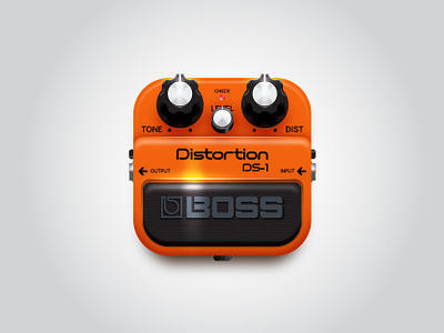 Boss pedal icon guitar icon illustration pedal vector
