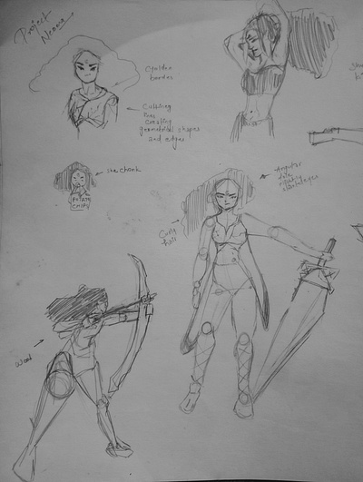 NEOMA character design designing apparels sketching