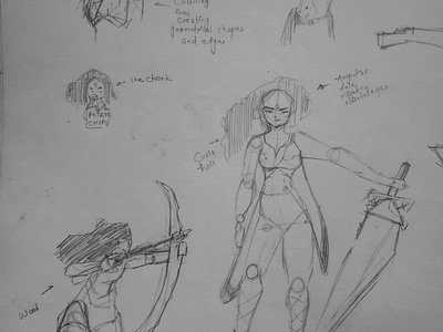 NEOMA character design designing apparels sketching