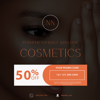 Pumper yourself with Our cosmetics branding graphic design