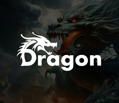 Dragon logo design 3d animation branding design graphic design illustration logo logo design motion graphics typography ui ux vector