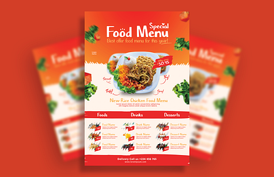 Poster Food Menu ads cmyk food graphic design menu photoshop poster print psd template