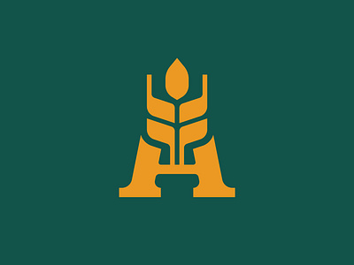 Alpha Farm Logo 🔖(For Sale) a agriculture bold brand identity branding company creative design farm graphic design green identity illustration logo modern monogram simple typography vector wheat