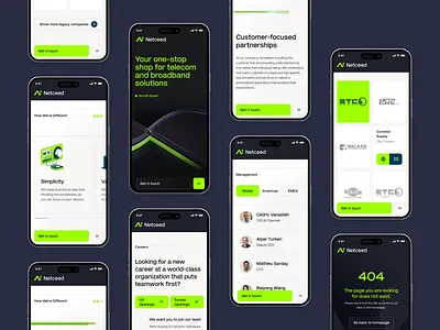 Netceed — Mobile Design 404 button carousel digital illustrations homepage icon illustration illustrations ios landing page mobile mobile design modern responsive scroll web web design webdesign website website design