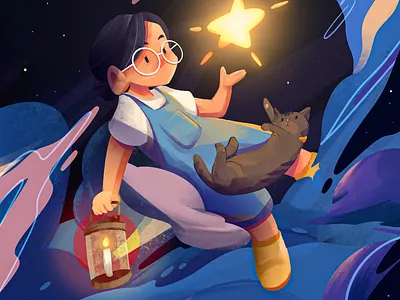 NYALA "Chasing Dreams" art character design character illustration digital painting girl illustration procreate