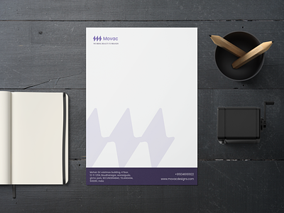 Movac Letterhead & Business Card animation branding design graphic design illustration letterhead logo ux vector