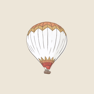 Air balloon illustration procreate