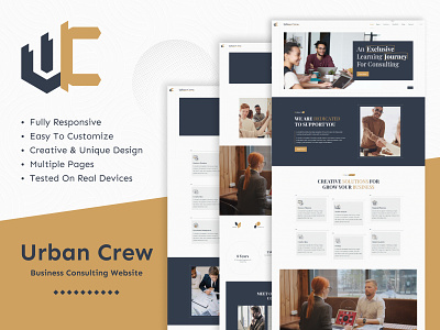 Urban Crew Business Consulting HTML Website Template branding business consulting business website ccs3 consulting template consulting website creative css desing graphic design html html5 trending website urban crew business template website design website template