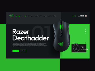 Razer design graphic design ui user experience user interface ux web design