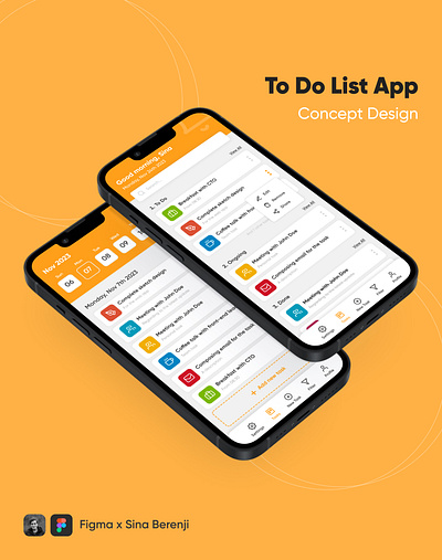 To Do List App | Concept Design android app design figma ios to do list ui ui ux ux yellow