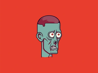 Zombie Logo branding cartoon character colors corpse dead death design face halloween horror icon identity illustration logo mark mascot symbol vector zombie